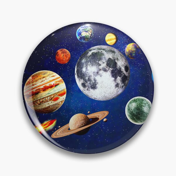 Item preview, cosmic planets alignment around the moon designed and sold by FahdSpaceArt.