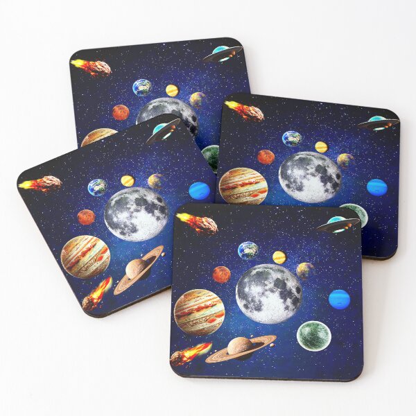 Item preview, cosmic planets alignment around the moon designed and sold by FahdSpaceArt.