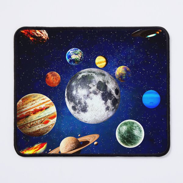 Item preview, cosmic planets alignment around the moon designed and sold by FahdSpaceArt.