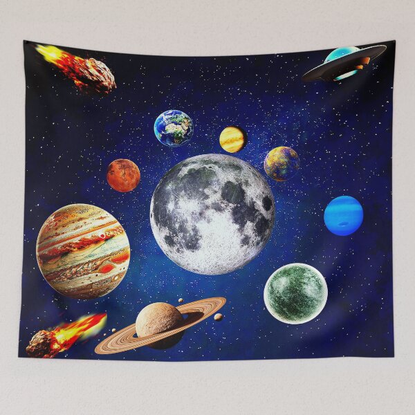 Item preview, cosmic planets alignment around the moon designed and sold by FahdSpaceArt.
