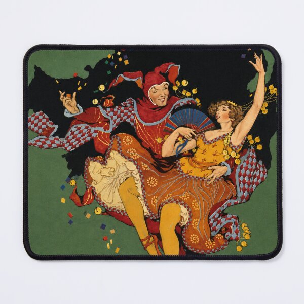 Item preview, Vintage Art Deco Carnival Dancers Illustration for Retro Theater Decor Lovers designed and sold by RickE.