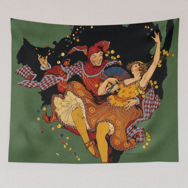 Item preview, Vintage Art Deco Carnival Dancers Illustration for Retro Theater Decor Lovers designed and sold by RickE.