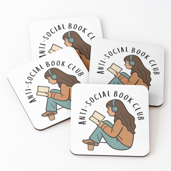 Item preview, Anti-social book club designed and sold by Bookish Blossom.