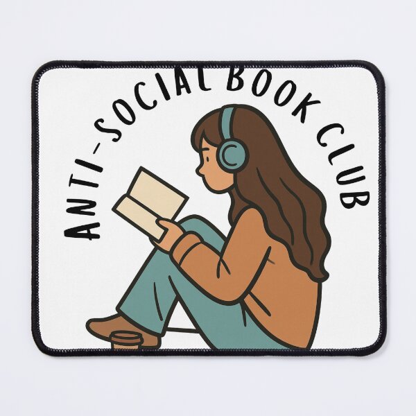 Item preview, Anti-social book club designed and sold by Bookish Blossom.