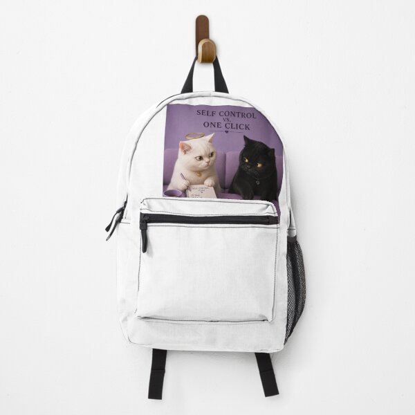 Item preview, Self Control vs One Click Cat designed and sold by LovelyCatGalaxy.