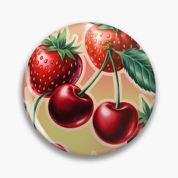 Item preview, Cherry & strawberry retro pop pattern designed and sold by Karaburmagirl.