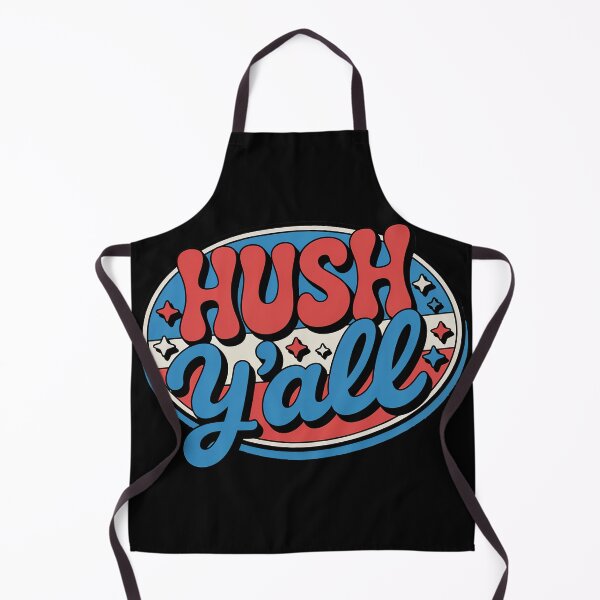 Item preview, Hush Y’all Retro Oval Emblem Patriotic designed and sold by OldGloryForge.