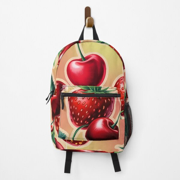 Item preview, Cherry & strawberry retro pop pattern designed and sold by Karaburmagirl.