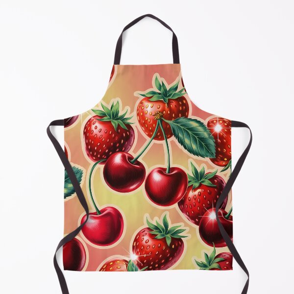 Item preview, Cherry & strawberry retro pop pattern designed and sold by Karaburmagirl.