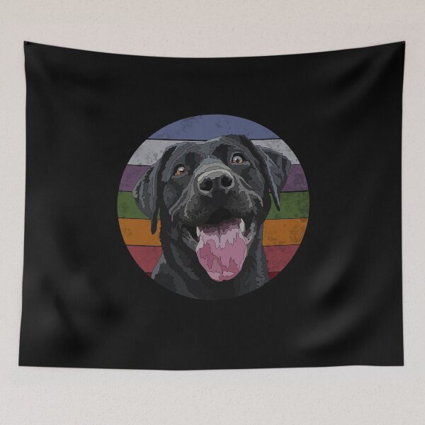 Item preview,  Vintage Black Labrador Retro Dog designed and sold by Just-Arts-4U.