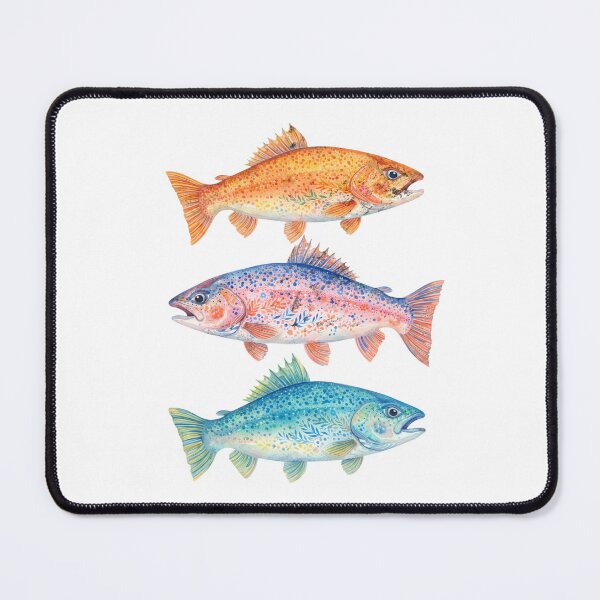 Item preview, Trout Fish Trio Retro Nature Graphic designed and sold by SupplyCode.