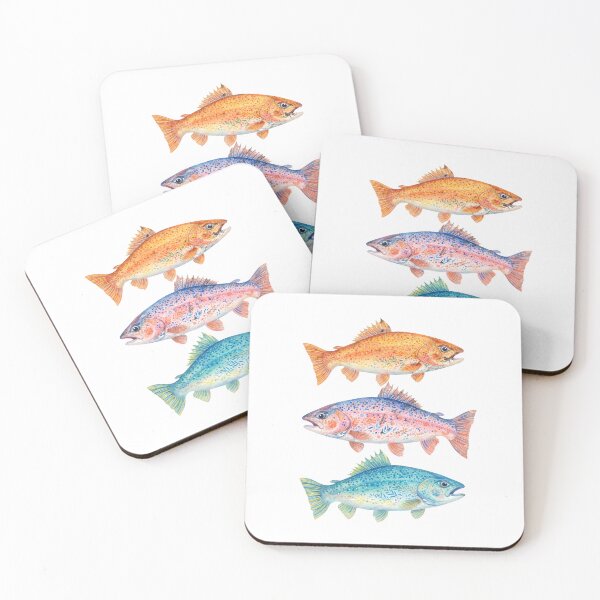 Item preview, Trout Fish Trio Retro Nature Graphic designed and sold by SupplyCode.