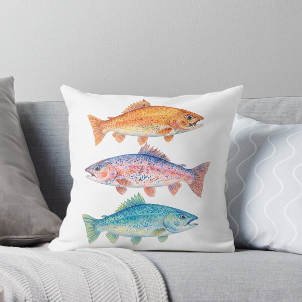 Item preview, Trout Fish Trio Retro Nature Graphic designed and sold by InfiniteOrbit.