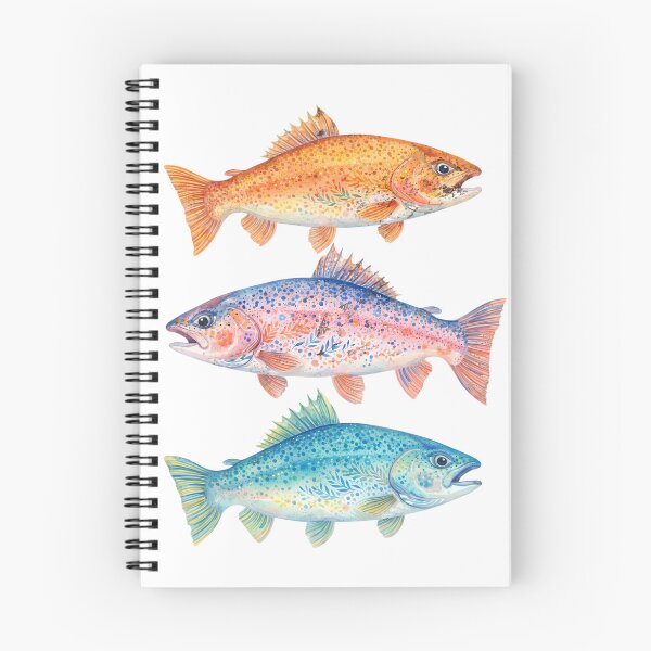 Item preview, Trout Fish Trio Retro Nature Graphic designed and sold by InfiniteOrbit.