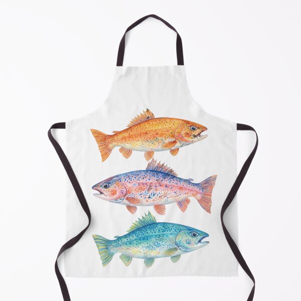 Item preview, Trout Fish Trio Retro Nature Graphic designed and sold by InfiniteOrbit.