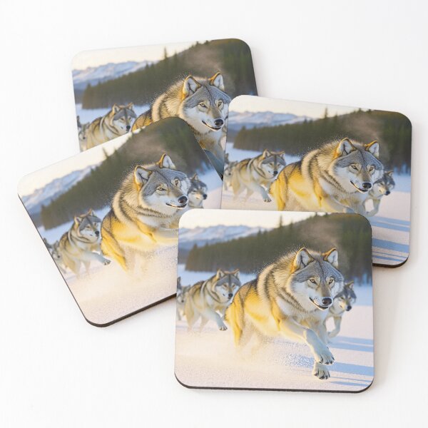 Item preview, pack of wolves gallops designed and sold by psychoshadow.