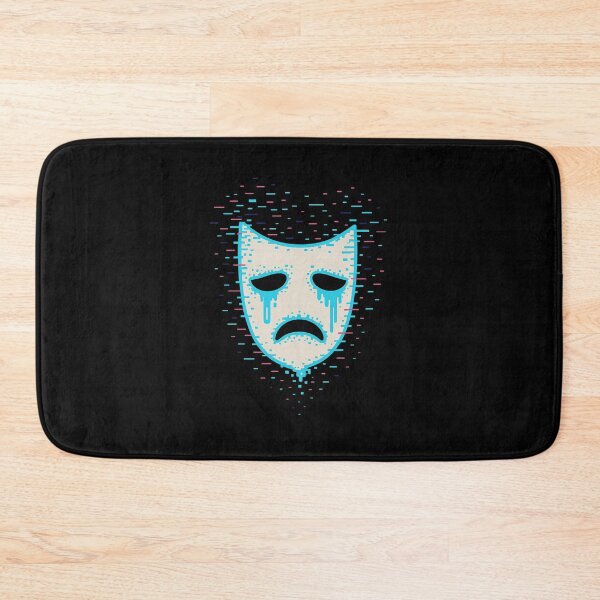 Item preview, Neon Crying Mask – Glitched Sad Face.exe designed and sold by JupiterGlitchEmpire.
