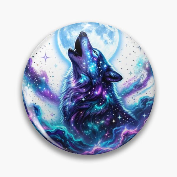 Item preview, Cosmic Wolf Spirit – Galaxy Moon Wolf Artwork designed and sold by LevelUpReads.