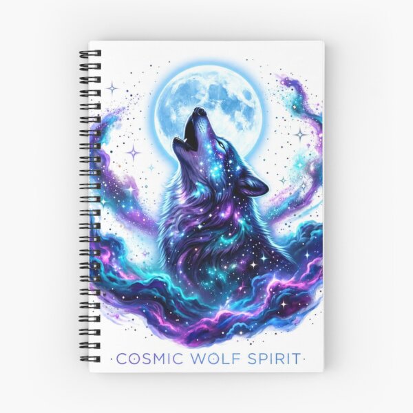 Item preview, Cosmic Wolf Spirit – Galaxy Moon Wolf Artwork designed and sold by LevelUpReads.