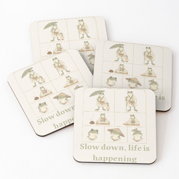 Item preview, Zen Frog - Slow Down Life is Happening - Wayfaring designed and sold by فيلورا95.