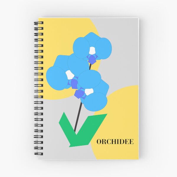 Item preview, Bauhaus Blue Orchidee Geometric Flower Poster designed and sold by Mandarynkashop.