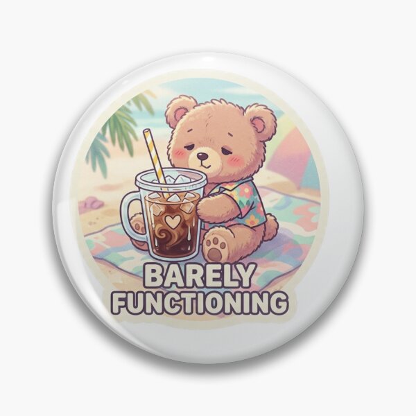 Item preview, Barely Functioning Cute Bear With Iced Coffee ?? designed and sold by Sanaaouissrane.