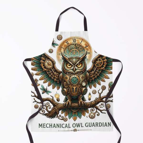 Item preview, Mechanical Owl Guardian – Steampunk Clockwork Owl designed and sold by LevelUpReads.