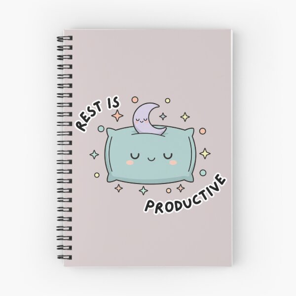 Item preview, Kawaii Sleepy Pillow - "Rest is Productive" designed and sold by SebastianSpace.
