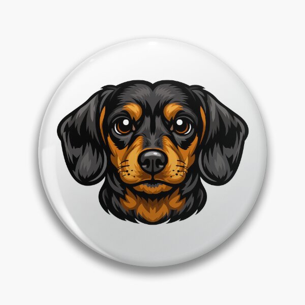 Item preview, Cartoon Dachshund Head – Detailed Dog Illustration designed and sold by PixelsAndJoy.