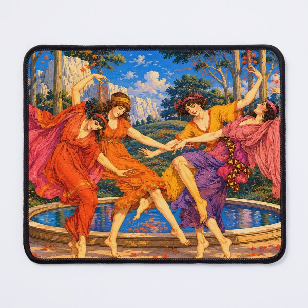 Item preview, Art Nouveau Mythic Dancers Illustration for Vintage Wall Art Collectors designed and sold by RickE.