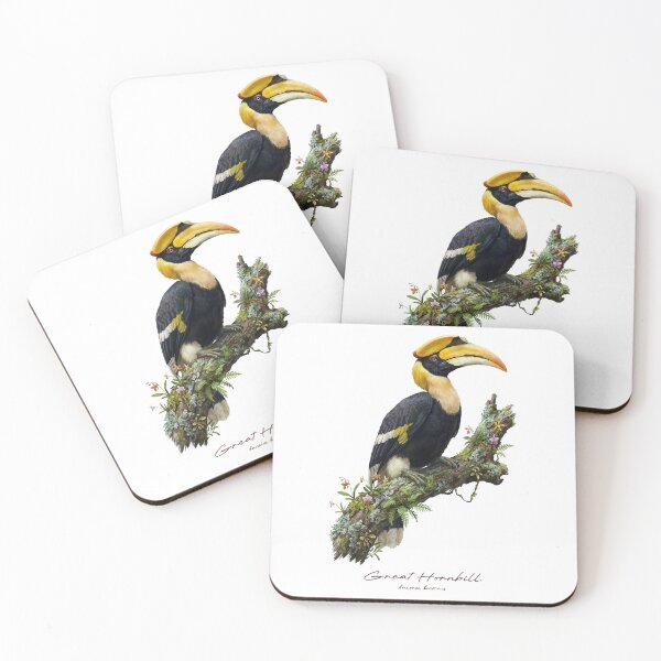 Item preview, Great Hornbill on Mossy Branch designed and sold by Takeda-art.