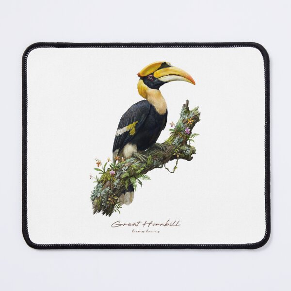 Item preview, Great Hornbill on Mossy Branch designed and sold by Takeda-art.