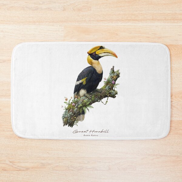 Item preview, Great Hornbill on Mossy Branch designed and sold by Takeda-art.