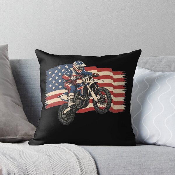 Item preview, Motocross 4th Of July Motorcycle US Flag Biker Men Boys 1776 designed and sold by clothesy7.