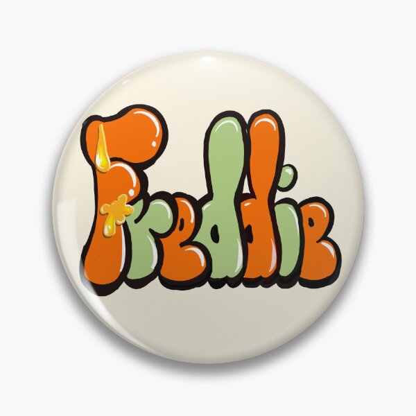 Item preview, Freddie Name Graffiti Throwie Orange Sage Green liquid drip effect Street Art designed and sold by Artonmytee.