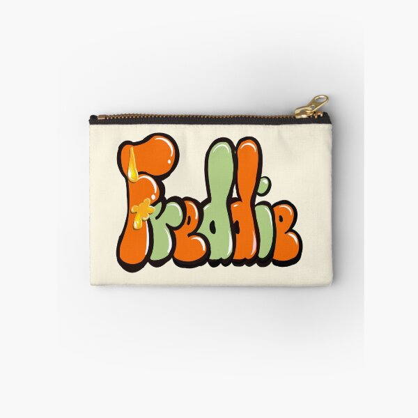Item preview, Freddie Name Graffiti Throwie Orange Sage Green liquid drip effect Street Art designed and sold by Artonmytee.