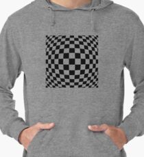 #black, #white, #chess, #checkered, #pattern, #flag, #board, #abstract, #chessboard, #checker, #square Lightweight Hoodie
