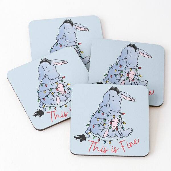 Item preview, Christmas Spirit Funny Classic Winnie The Pooh Eeyore This is Fine  designed and sold by Sunsolico.