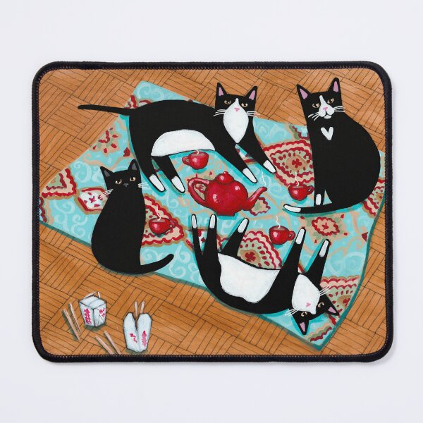 Item preview, Tea and Take Out Cats designed and sold by KilkennyCat Art.