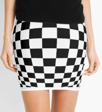 #black, #white, #chess, #checkered, #pattern, #flag, #board, #abstract, #chessboard, #checker, #square Mini Skirt