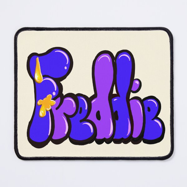 Item preview, Freddie Name Graffiti Throwie Puple blue liquid drip effect Street Art designed and sold by Artonmytee.