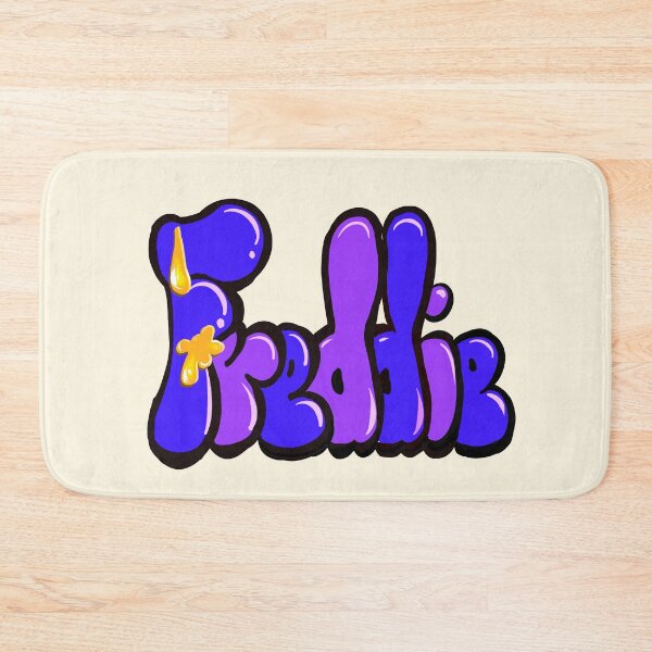 Item preview, Freddie Name Graffiti Throwie Puple blue liquid drip effect Street Art designed and sold by Artonmytee.