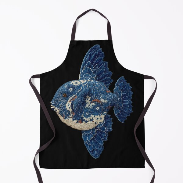 Item preview, Blue Willow Mola Mola Art - Maximalist Floral Ocean Sunfish designed and sold by Skyburial.