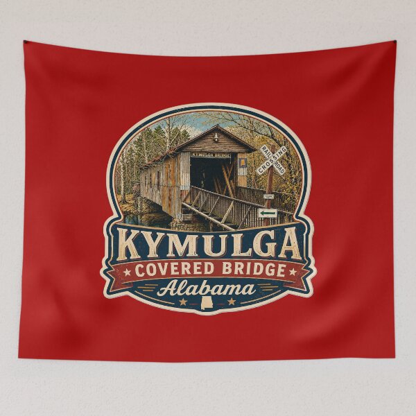 Item preview, Kymulga Covered Bridge sticker designed and sold by gotucoveredart.