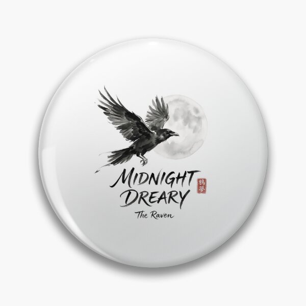 Item preview, Edgar Allan Poe Midnight Dreary Watercolor Raven designed and sold by Fenay Designs.