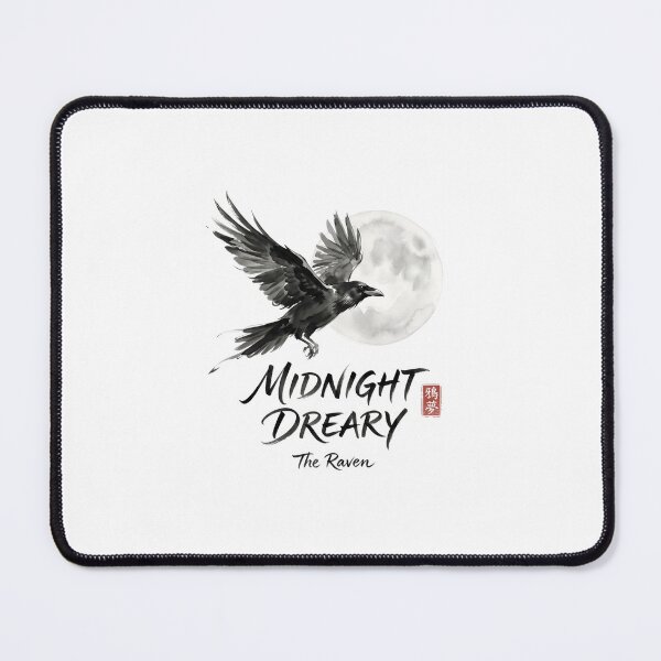 Item preview, Edgar Allan Poe Midnight Dreary Watercolor Raven designed and sold by Fenay Designs.
