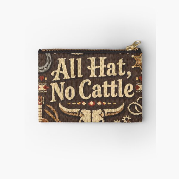 Item preview, All Hat No Cattle Cowboy Saying Knitting Pattern designed and sold by Mauswohn.