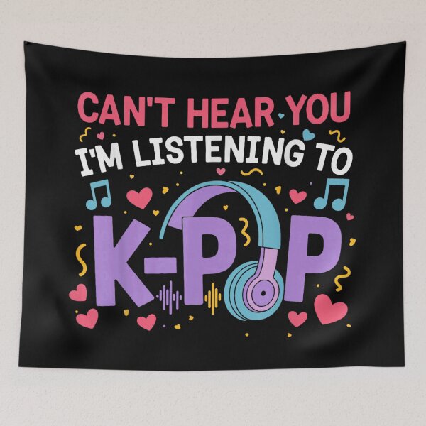 Item preview, Cant Hear You Im Listening To K-Pop Cute Aesthetic Music Headphone designed and sold by DienesAngele.