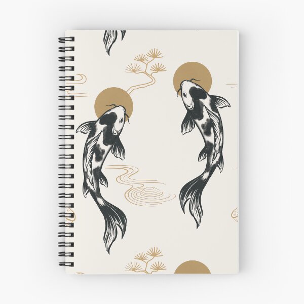 Item preview, Japanese Koi Fish Pattern | Minimalist Asian Fish Design | Zen Koi Aesthetic Wallpaper designed and sold by MonNoir.