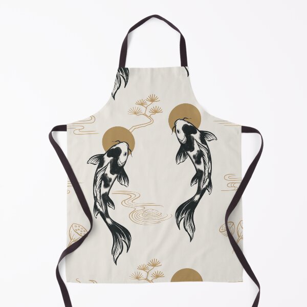 Item preview, Japanese Koi Fish Pattern | Minimalist Asian Fish Design | Zen Koi Aesthetic Wallpaper designed and sold by MonNoir.